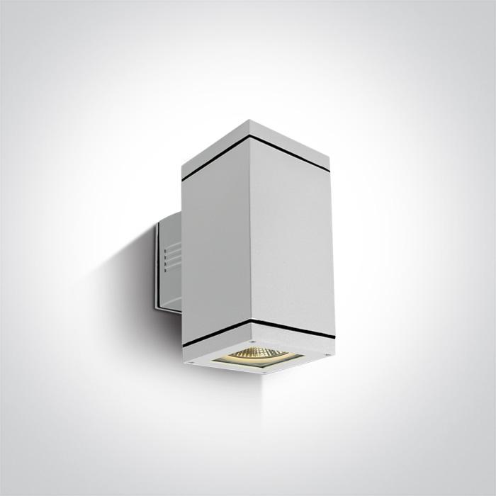 Wall & Ceiling Light White Rectangular Outdoor Replaceable lamp 2X75W Die Cast One Light SKU:67132A/W - Toplightco