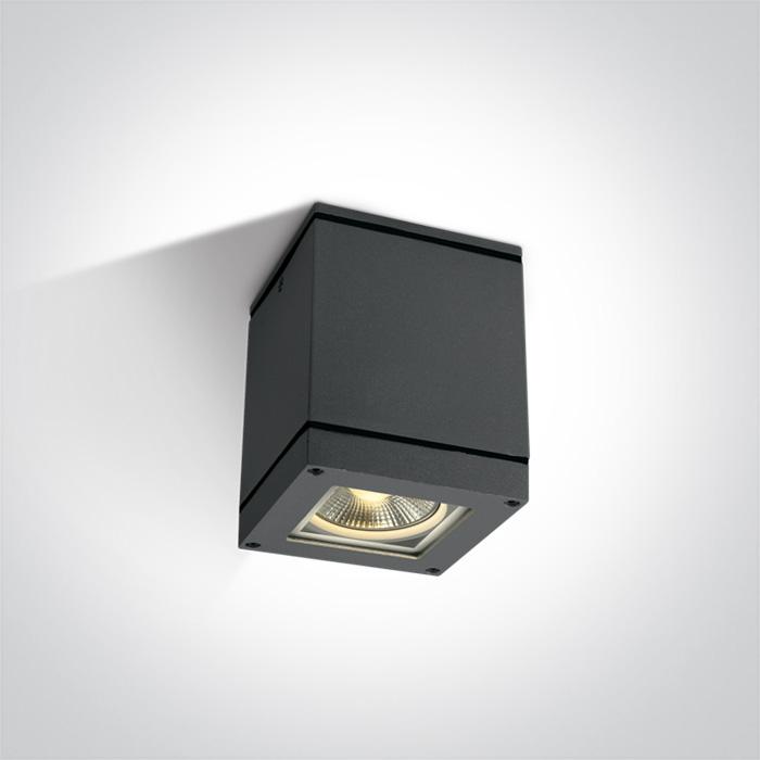 Wall & Ceiling Light Anthracite Circular Outdoor Replaceable lamp 75W Die Cast One Light SKU:67132D/AN - Toplightco