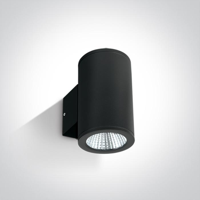 Wall & Ceiling Light Black Circular Warm white LED Outdoor LED built in 2x440lm 2x6W Die Cast One Light SKU:67138/B/W - Toplightco