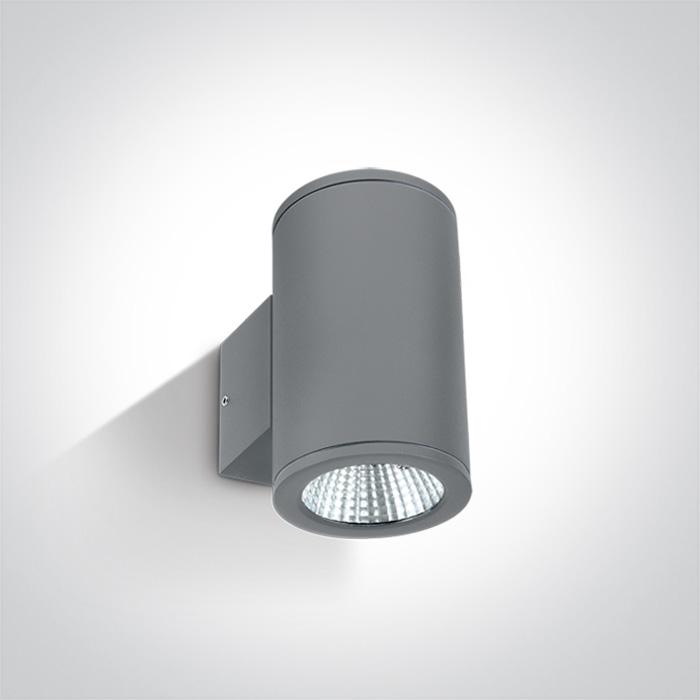 Wall & Ceiling Light Grey Circular Warm white LED Outdoor LED built in 2x440lm 2x6W Die Cast One Light SKU:67138/G/W - Toplightco