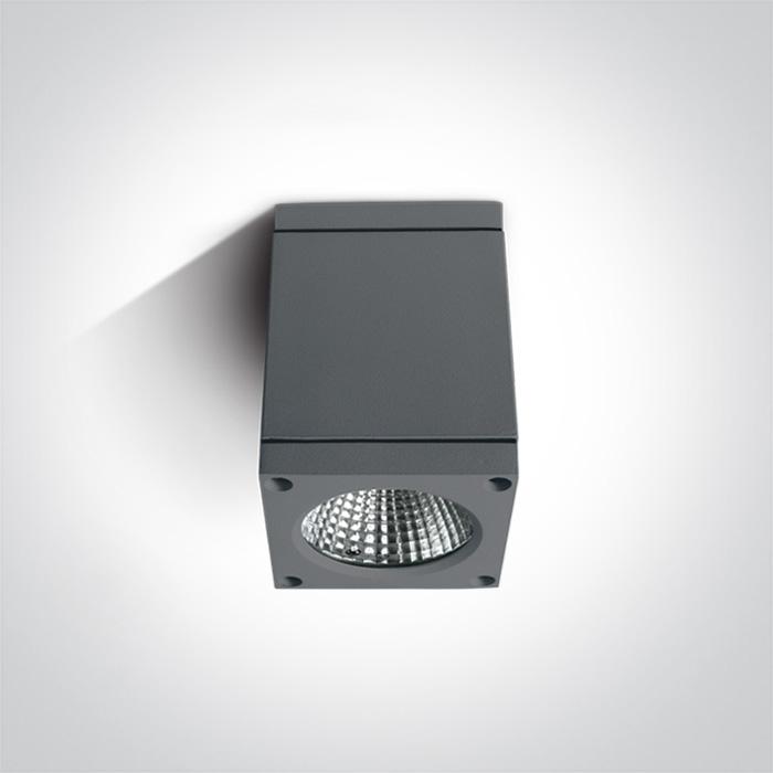 Wall & Ceiling Light Anthracite Rectangular Warm white LED Outdoor LED built in 440lm 6W Die Cast One Light SKU:67138D/AN/W - Toplightco