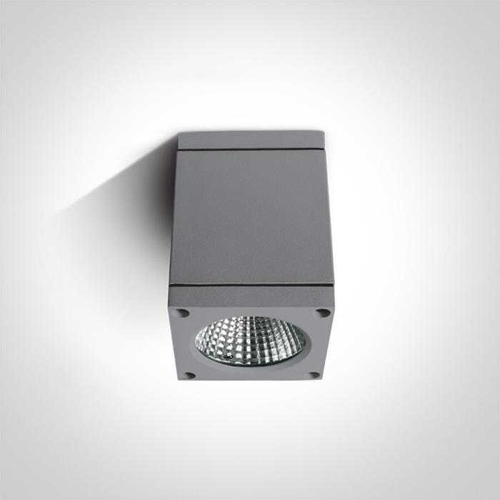 Wall & Ceiling Light Grey Rectangular Warm white LED Outdoor LED built in 440lm 6W Die Cast One Light SKU:67138D/G/W - Toplightco