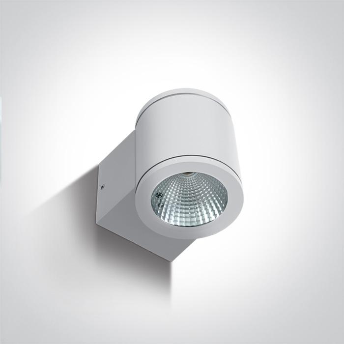 Wall & Ceiling Light White Circular Warm white LED Outdoor LED built in 440lm 6W Die Cast One Light SKU:67138E/W/W - Toplightco