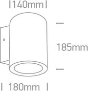 Wall & Ceiling Light Anthracite Circular Warm White LED Dimmable Outdoor LED built in 1400lm 20W Die Cast One Light SKU:67138EL/AN/W - Toplightco