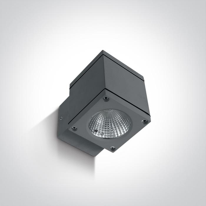 Wall & Ceiling Light Anthracite Rectangular Warm white LED Outdoor LED built in 440lm 6W Die Cast One Light SKU:67138F/AN/W - Toplightco