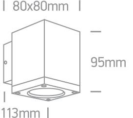 Wall & Ceiling Light Anthracite Rectangular Warm white LED Outdoor LED built in 440lm 6W Die Cast One Light SKU:67138F/AN/W - Toplightco