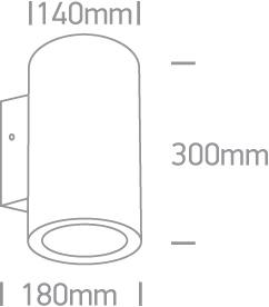 Wall & Ceiling Light Anthracite Circular Cool White LED Dimmable Outdoor LED built in 2x1400lm 2x20W Die Cast One Light SKU:67138L/AN/C - Toplightco