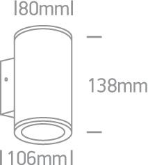 Wall & Ceiling Light Anthracite Circular Warm white LED Outdoor LED built in 2x440lm 2x6W Die Cast One Light SKU:67138/AN/W - Toplightco