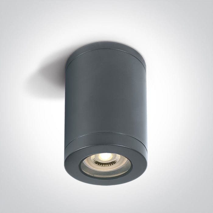 Anthracite GU10 tubular ceiling light, IP65.

 

 One Light SKU:67142A/AN