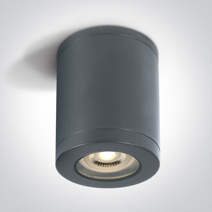 Anthracite GU10 tubular ceiling light, IP65.

 

 One Light SKU:67142B/AN