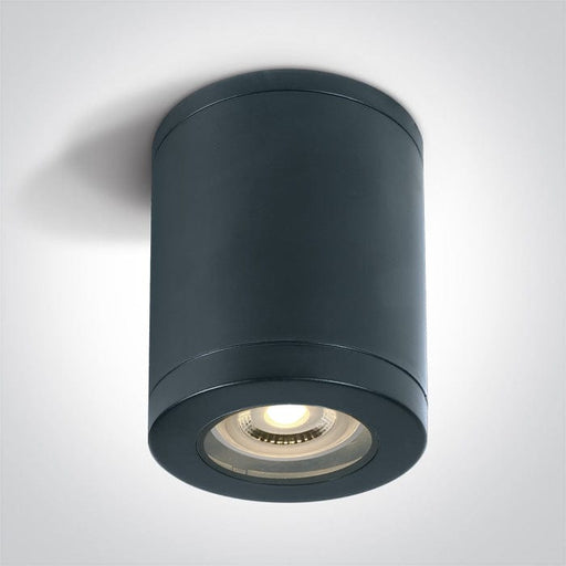 Black GU10 tubular ceiling light, IP65.

 

 One Light SKU:67142B/B