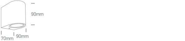 White GU10 tubular ceiling light, IP65.

 

 One Light SKU:67142F/W