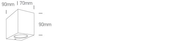 White GU10 tubular ceiling light, IP65.

 

 One Light SKU:67142H/W