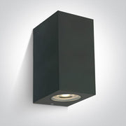 Anthracite 2xGU10 tubular ceiling light, IP65.

 

 One Light SKU:67142K/AN
