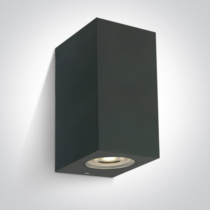 Anthracite 2xGU10 tubular ceiling light, IP65.

 

 One Light SKU:67142K/AN