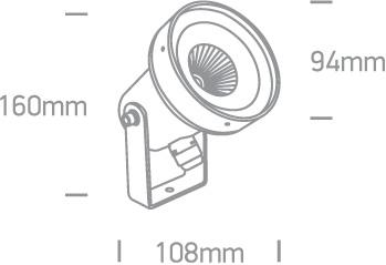 Garden Spike Light Anthracite Circular Warm white LED Outdoor LED built in 450lm 6W Die Cast One Light SKU:67196B/AN/W - Toplightco