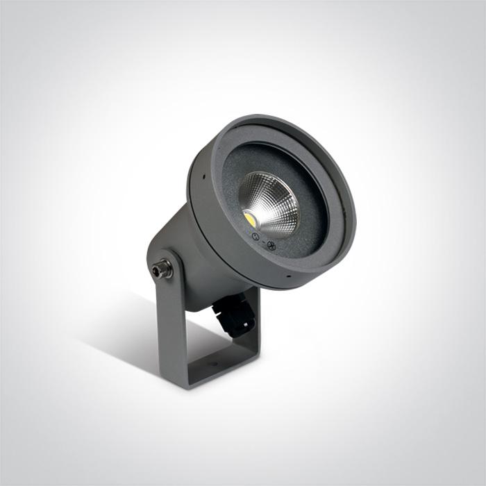 Garden Spike Light Anthracite Circular Warm white LED Outdoor LED built in 450lm 6W Die Cast One Light SKU:67196B/AN/W - Toplightco