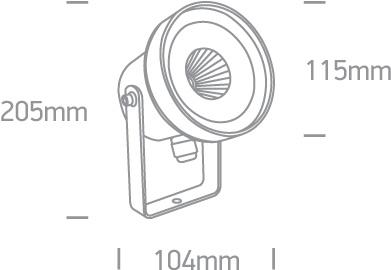 Garden Spike Light Anthracite Circular Warm white LED Outdoor LED built in 700lm 9W Die Cast One Light SKU:67196C/AN/W - Toplightco
