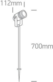 Garden Spike Light Anthracite Circular Outdoor Replaceable lamp 35W Aluminium One Light SKU:67198AG/AN - Toplightco