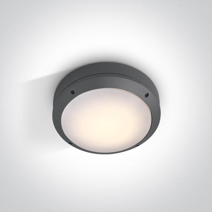 Wall & Ceiling Light Anthracite Circular Outdoor Replaceable lamp 20W Die Cast One Light SKU:67204/AN - Toplightco