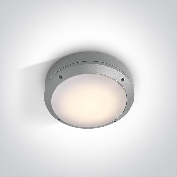 Wall & Ceiling Light Grey Circular Outdoor Replaceable lamp 20W Die Cast One Light SKU:67204/G - Toplightco