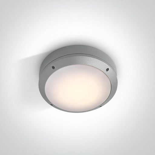 Wall & Ceiling Light Grey Circular Outdoor Replaceable lamp 20W Die Cast One Light SKU:67204/G - Toplightco