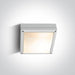 Wall & Ceiling Light White Rectangular Outdoor Replaceable lamp 20W Die Cast One Light SKU:67208/W - Toplightco