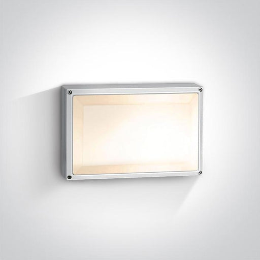 Wall & Ceiling Light White Rectangular Outdoor Replaceable lamp 2X20W Die Cast One Light SKU:67208B/W - Toplightco