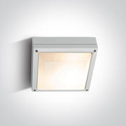 Wall & Ceiling Light White Rectangular Outdoor Replaceable lamp 2X20W Die Cast One Light SKU:67210/W - Toplightco