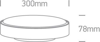 Ceiling Light White Circular Warm White LED Outdoor LED built in 1440lm 24W Plastic One Light SKU:67280AN/W/W - Toplightco