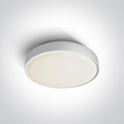Ceiling Light White Circular Outdoor Replaceable lamp 2x12W ABS One Light SKU:67280EA/W - Toplightco