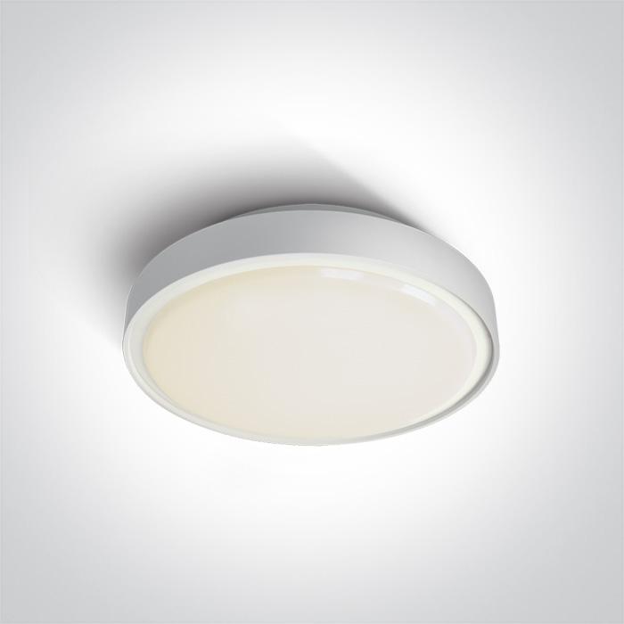 Ceiling Light White Circular Outdoor Replaceable lamp 2x12W ABS One Light SKU:67280EA/W - Toplightco