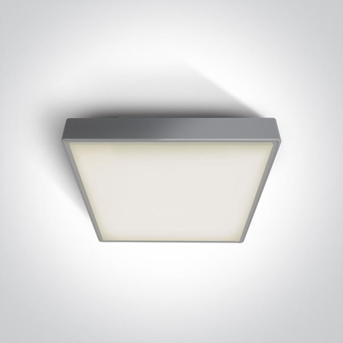 Emergency Light Grey Rectangular Warm White LED Outdoor LED built in 1280lm 15W Plastic One Light SKU:67282ANE/G/W - Toplightco