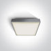 Ceiling Light Grey Rectangular Outdoor Replaceable lamp 12W ABS One Light SKU:67282E/G - Toplightco
