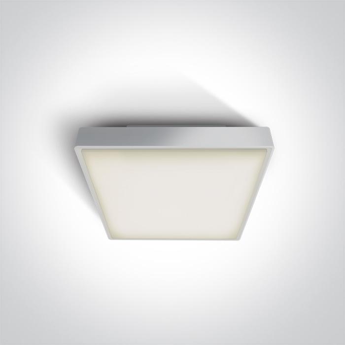 Ceiling Light White Rectangular Outdoor Replaceable lamp 12W ABS One Light SKU:67282E/W - Toplightco