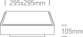 Ceiling Light Grey Rectangular Outdoor Replaceable lamp 2x12W ABS One Light SKU:67282EA/G - Toplightco