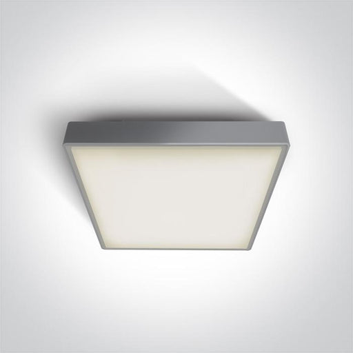 Ceiling Light Grey Rectangular Outdoor Replaceable lamp 2x12W ABS One Light SKU:67282EA/G - Toplightco