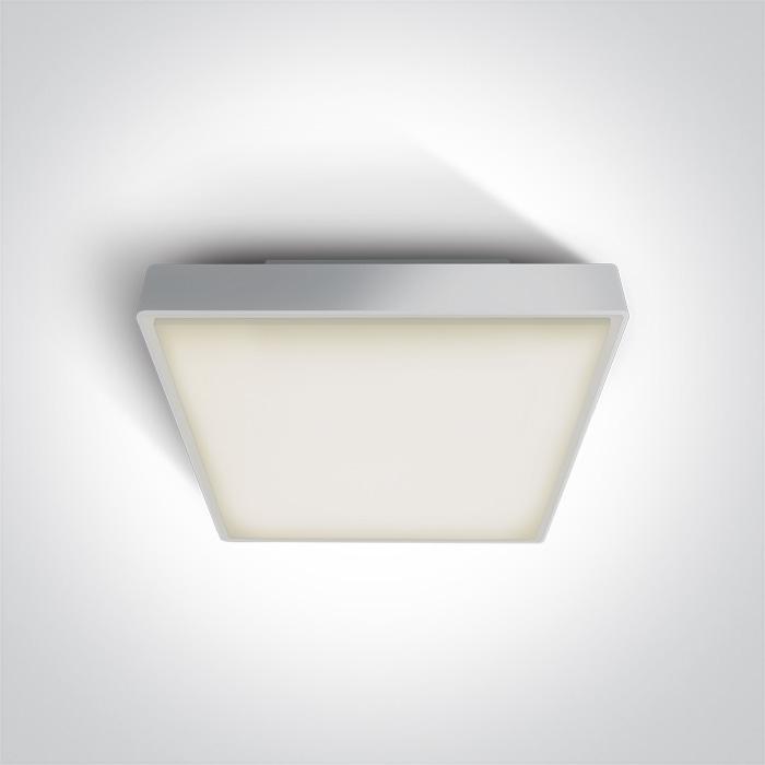 Ceiling Light White Rectangular Outdoor Replaceable lamp 2x12W ABS One Light SKU:67282EA/W - Toplightco