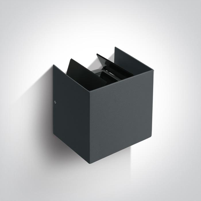 Wall & Ceiling Light Anthracite Rectangular Warm White LED Outdoor LED built in 2x210lm 2x3W Die Cast One Light SKU:67340A/AN/W - Toplightco