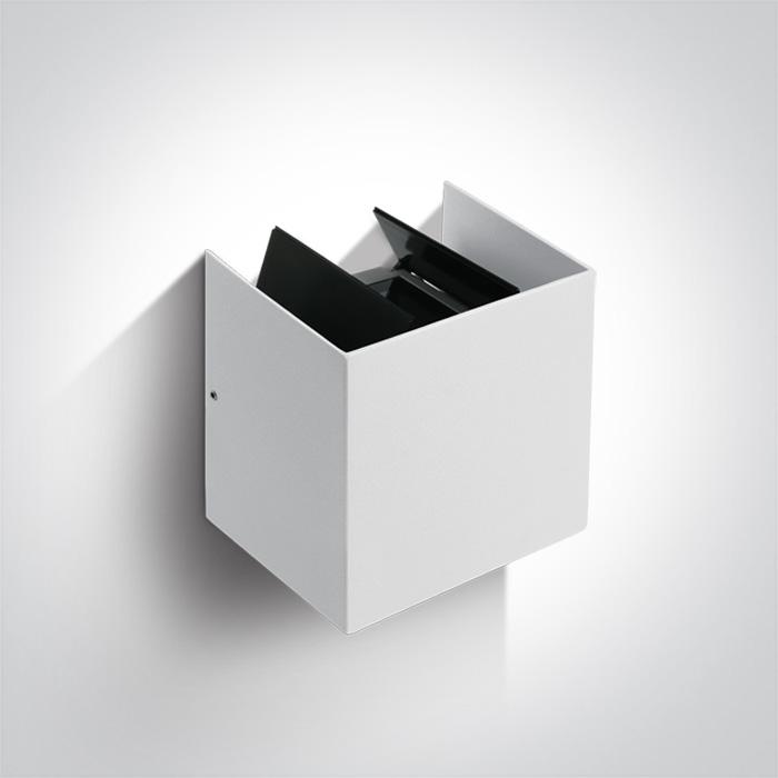 Wall & Ceiling Light White Rectangular Warm White LED Outdoor LED built in 2x210lm 2x3W Die Cast One Light SKU:67340A/W/W - Toplightco