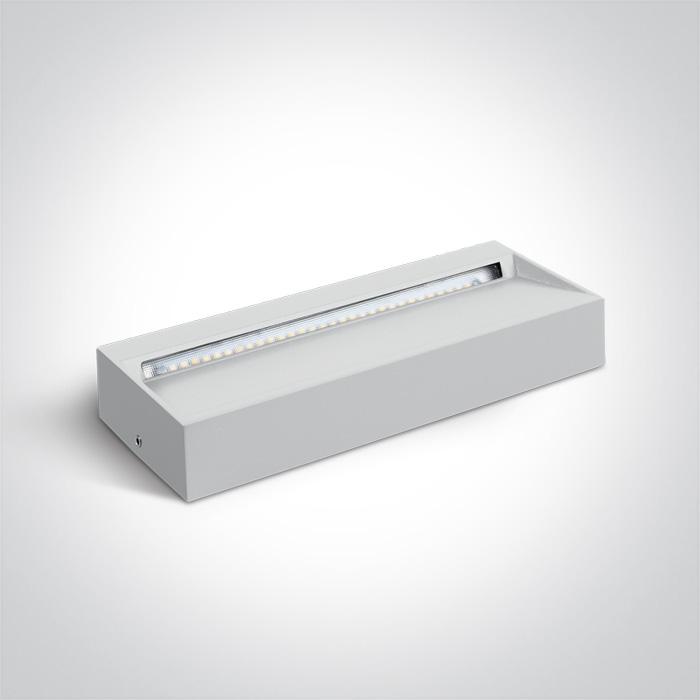 Wall & Ceiling Light White Rectangular Warm White LED Outdoor LED built in 400lm 6W Die Cast One Light SKU:67359B/W/W - Toplightco