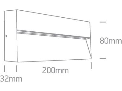 Wall & Ceiling Light Anthracite Rectangular Warm White LED Outdoor LED built in 400lm 6W Die Cast One Light SKU:67359B/AN/W - Toplightco
