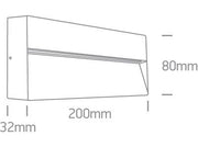 Wall & Ceiling Light White Rectangular Warm White LED Outdoor LED built in 400lm 6W Die Cast One Light SKU:67359B/W/W - Toplightco