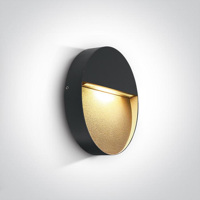 Wall & Ceiling Light Anthracite Circular Warm White LED Outdoor LED built in 350lm 9W Die Cast One Light SKU:67360/AN/W - Toplightco