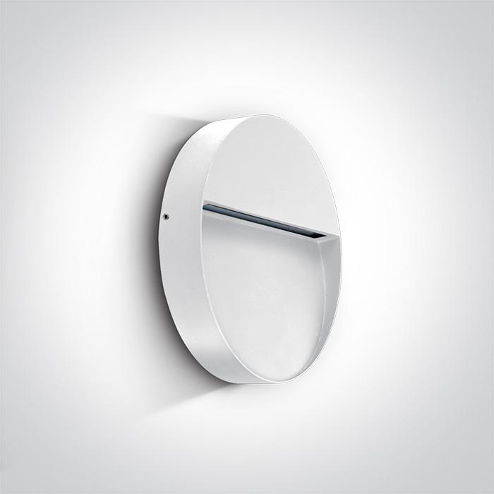 Wall & Ceiling Light White Circular Warm White LED Outdoor LED built in 350lm 9W Die Cast One Light SKU:67360/W/W - Toplightco