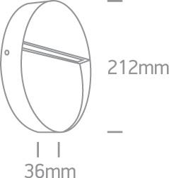 Wall & Ceiling Light Anthracite Circular Warm White LED Outdoor LED built in 350lm 9W Die Cast One Light SKU:67360/AN/W - Toplightco