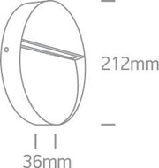 Wall & Ceiling Light White Circular Warm White LED Outdoor LED built in 350lm 9W Die Cast One Light SKU:67360/W/W - Toplightco