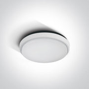 Ceiling Light White Circular Warm White LED Outdoor LED built in 1600lm 25W Die Cast One Light SKU:67362/W/W - Toplightco