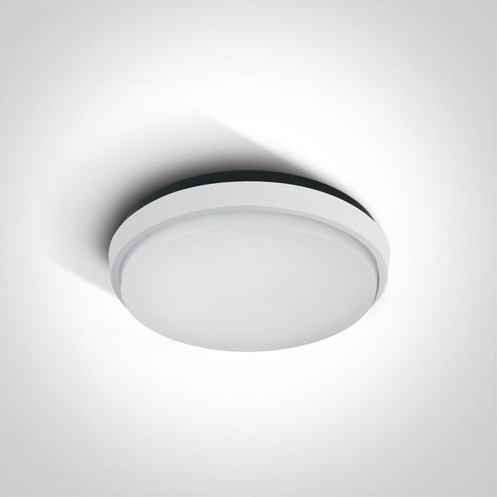 Ceiling Light White Circular Warm White LED Outdoor LED built in 1600lm 25W Die Cast One Light SKU:67362/W/W - Toplightco