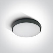 Ceiling Light Anthracite Circular Warm White LED Outdoor LED built in 1600lm 20W Die Cast One Light SKU:67362/AN/W - Toplightco